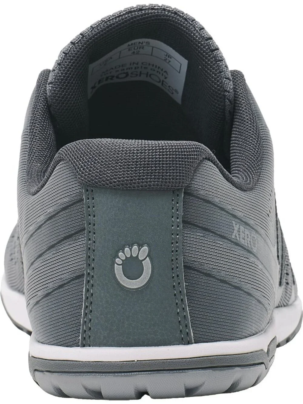 Xero Men's Steel Gray Rubber Lightweight Lace Up Running Classy Athletic Shoes